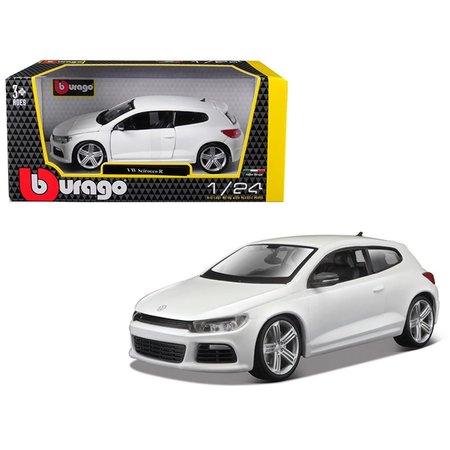 BBURAGO B  Volkswagen Scirocco R 1-24 Diecast Model Car; White 21060w